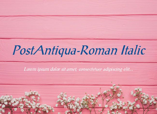 PostAntiqua-Roman Italic example